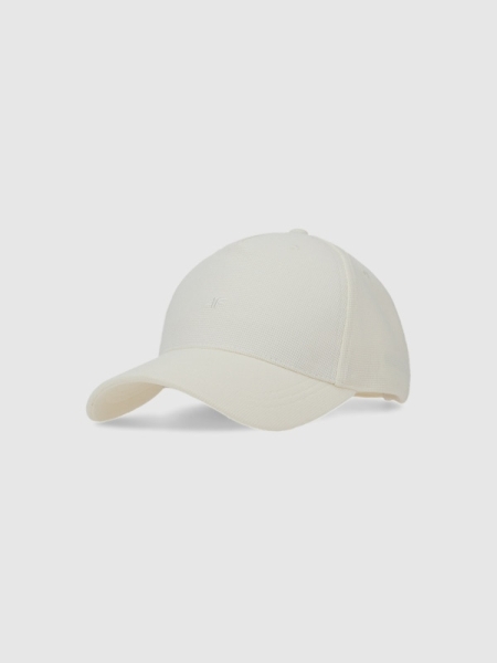 Gorra unisex con visera - Blanco - 4FWSS25ACABU400