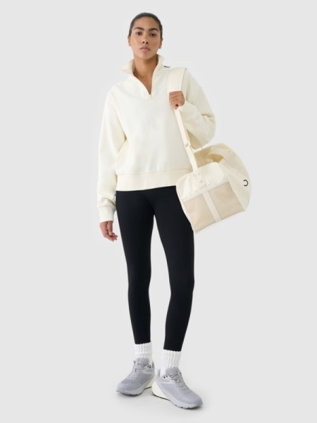 Bolsa de deporte (30 L) con bolsillo para zapatos - blanco 4FWSS25ATBAU022 Blanco