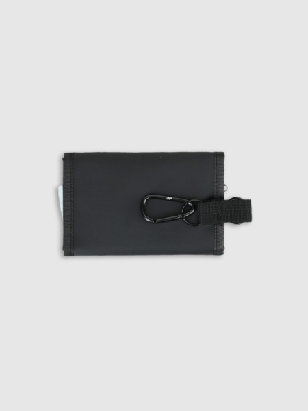 Cartera de Tela con Cierre Autoadherente - Negro - 4FWSS25AWALU010       