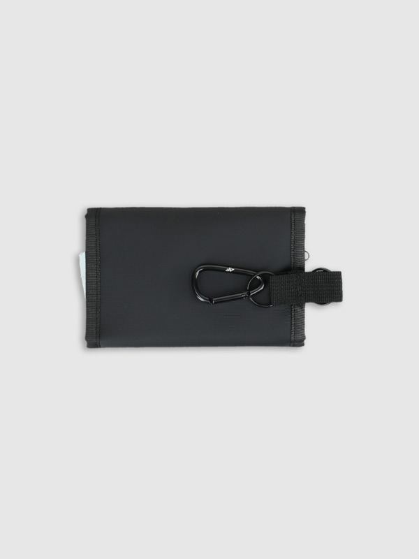Cartera de Tela con Cierre Autoadherente - Negro - 4FWSS25AWALU010       