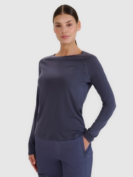 Camiseta de Entrenamiento Quick Dry para Mujer - Gris - 4FWSS25TFLOF332     