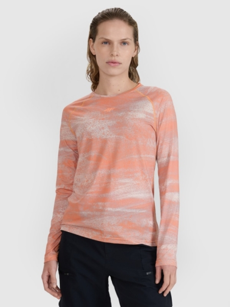 Camiseta De Entrenamiento De Manga Larga Para Mujer - Naranja - 4FWSS25TFLOF344            