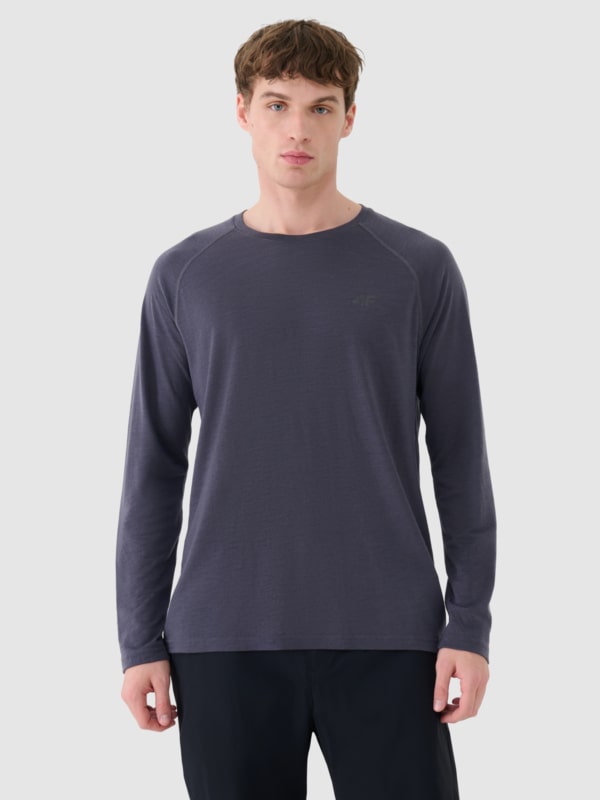 Camiseta De Entrenamiento De Manga Larga Para Hombre - Gris - 4FWSS25TFLOM330               