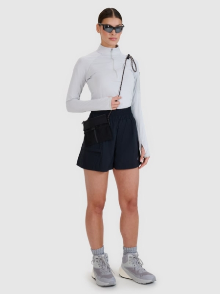 Bermudas de Trekking para Mujer con Bolsa Extraíble - Negro - 4FWSS25TFSHF0953  