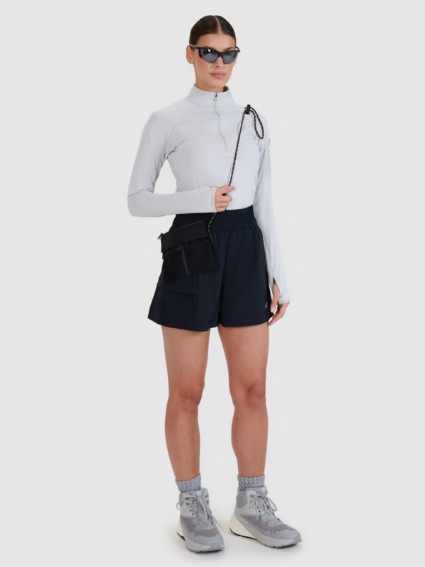 Bermudas de Trekking para Mujer con Bolsa Extraíble - Negro - 4FWSS25TFSHF0953  