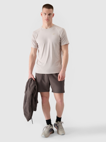 Pantalones cortos de entrenamiento de secado rápido para hombre - marrón 4FWSS25TFSHM0867 marrón