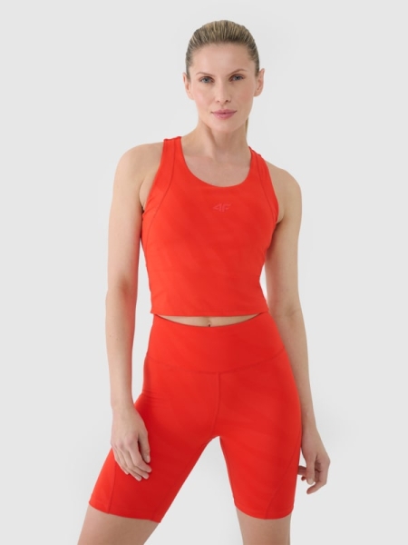 Camiseta de entrenamiento de secado rápido para mujer - rojo 4FWSS25TFSLF413 Rojo