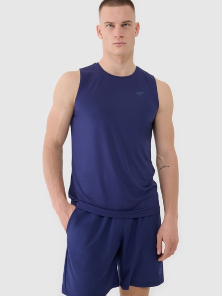 Camiseta de Tirantes Quick Dry para Hombre - Azul Marino - 4FWSS25TFSLM460                                          