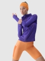 Sudadera trail running mujer con capucha y cremallera - azul 4FWSS25TFSWF474 azul