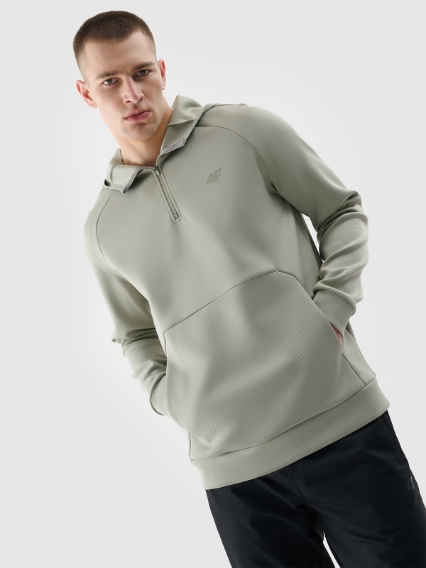 Sudadera de entrenamiento regular de secado rápido para hombre - caqui 4FWSS25TFSWM457 oliva/caqui