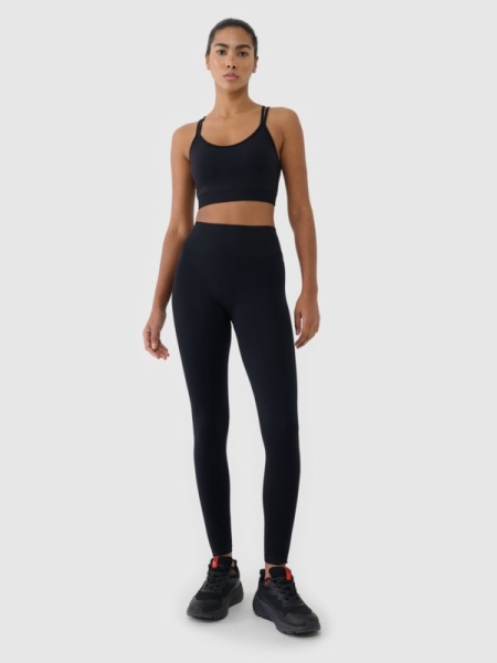 Leggings Sin Costuras para Mujer - Negro - 4FWSS25TFTIF380     