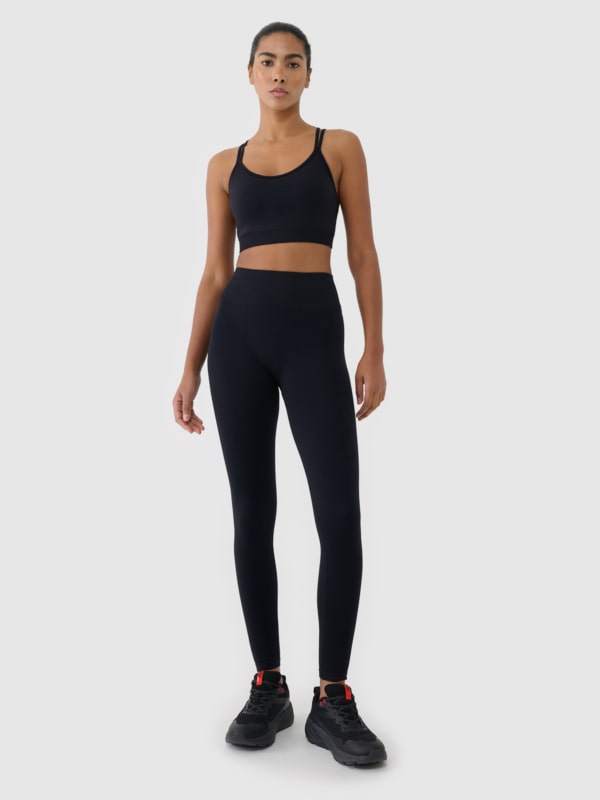 Leggings Sin Costuras para Mujer - Negro - 4FWSS25TFTIF380     