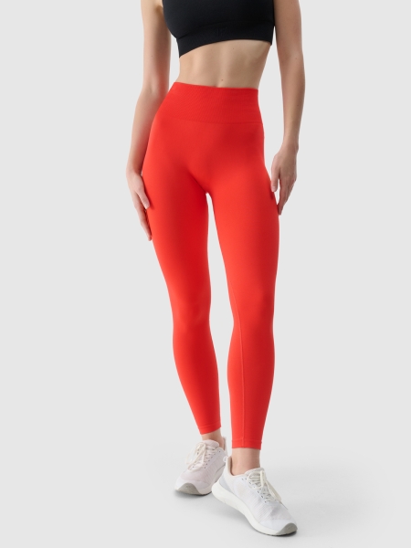 Leggings de entrenamiento sin costuras para mujer - rojo 4FWSS25TFTIF380 Rojo