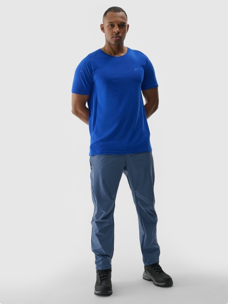 Pantalones de trekking de secado rápido para hombre - azul marino 4FWSS25TFTRM0790 azul marino