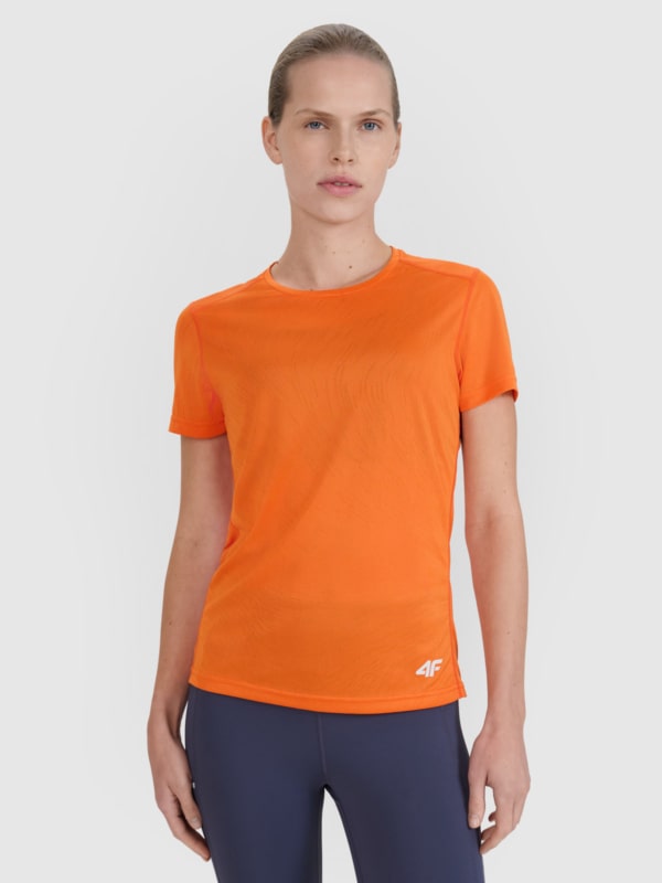 Camiseta running mujer regular - naranja 4FWSS25TFTSF1265 naranja