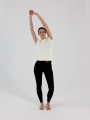 Camiseta de yoga de secado rápido para mujer - blanco 4FWSS25TFTSF1270 Blanco