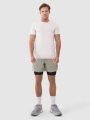 Camiseta de entrenamiento regular de secado rápido para hombre - beige 4FWSS25TFTSM1215 Beige