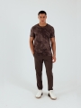 Camiseta de entrenamiento regular de secado rápido para hombre - brązowa 4FWSS25TFTSM1216 marrón