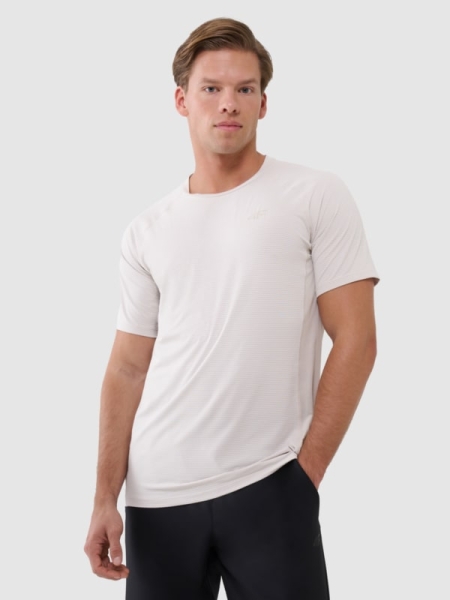 Camiseta de entrenamiento de secado rápido para hombre - beige 4FWSS25TFTSM1217 Beige