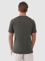 Camiseta de entrenamiento de secado rápido para hombre - brązowa 4FWSS25TFTSM1217 marrón