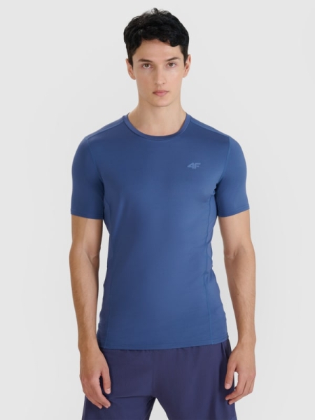 Camiseta de running slim de secado rápido para hombre - azul marino 4FWSS25TFTSM1263 azul marino