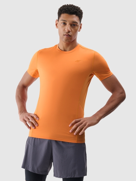 Camiseta de running slim de secado rápido para hombre - naranja 4FWSS25TFTSM1263 naranja