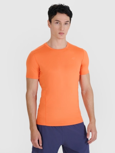 Camiseta de running slim de secado rápido para hombre - naranja 4FWSS25TFTSM1263 naranja