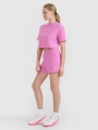 Shorts de Punto tipo Gofre para Mujer - Rosa - 4FWSS25TSHOF531 