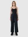 Women's slim crop-top - negro 4FWSS25TSLEF127 negro