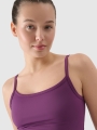 Women's slim crop-top - violeta 4FWSS25TSLEF127 violeta