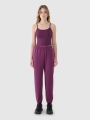 Women's slim crop-top - violeta 4FWSS25TSLEF127 violeta