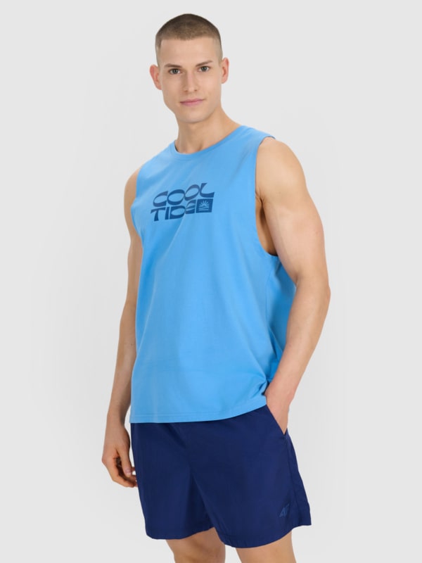 Camiseta de Tirantes para Hombre - Azul - 4FWSS25TSLEM123                                           