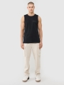 Camiseta de tirantes oversize para hombre - negro 4FWSS25TSLEM128 negro
