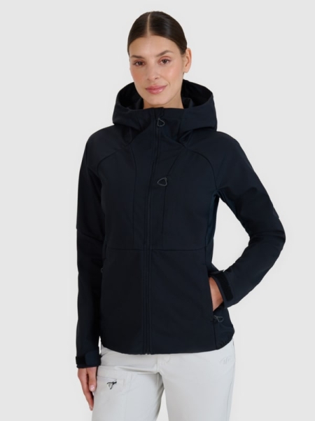 Chaqueta Softshell Cortaviento con Membrana 10000 para Mujer - Negro - 4FWSS25TSOFF315  