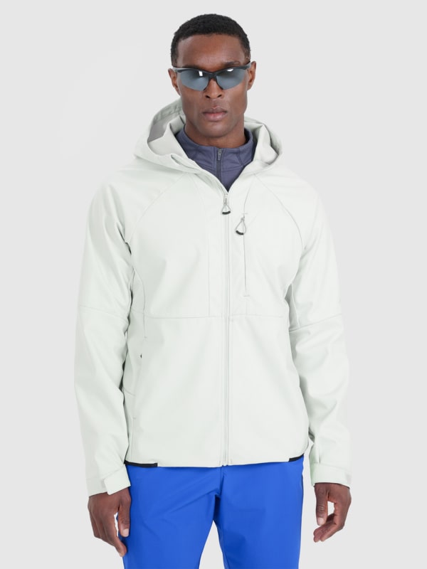 Chaqueta Softshell Cortaviento con Membrana 10000 para Hombre - Gris - 4FWSS25TSOFM313
