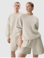 Sudadera unisex sin capucha - beige 4FWSS25TSWSU1546 Beige