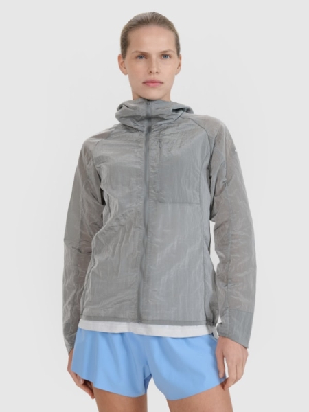 Chaqueta Ultraligera de Running para Mujer - Gris - 4FWSS25TTJAF701