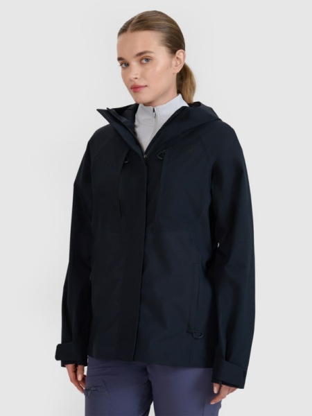 Chaqueta de Trekking con Membrana 10000 para Mujer - Negro - 4FWSS25TTJAF710