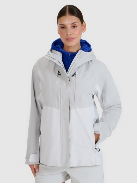 Chaqueta de Trekking con Membrana 10000 para Mujer - Gris - 4FWSS25TTJAF710