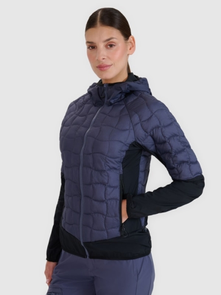Chaqueta de Trekking para Mujer con Aislamiento  Primaloft Black - Gris - 4FWSS25TTJAF720 