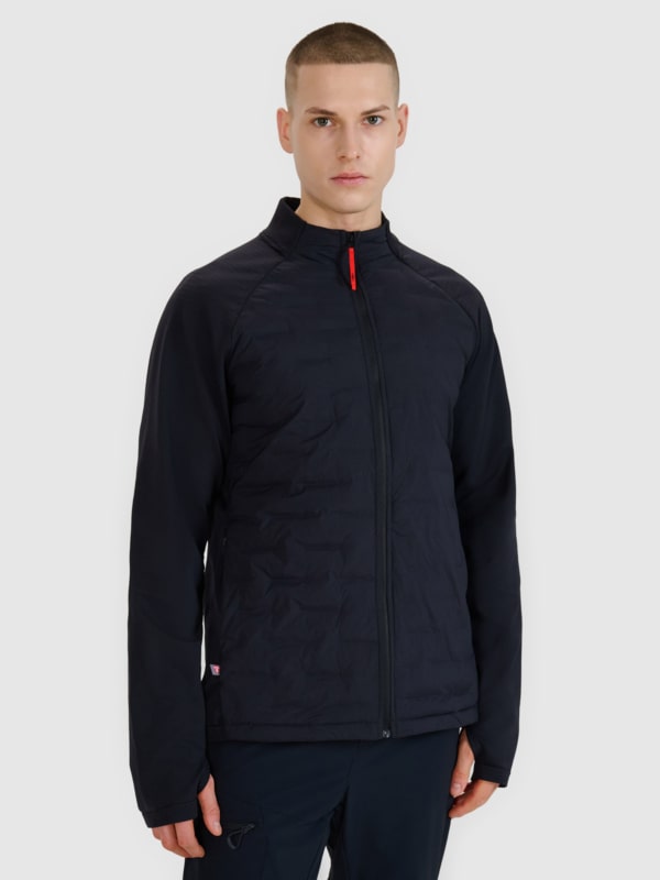 Chaqueta de Trekking para Hombre con Relleno Primaloft ThermoPlume - Negro - 4FWSS25TTJAM0876