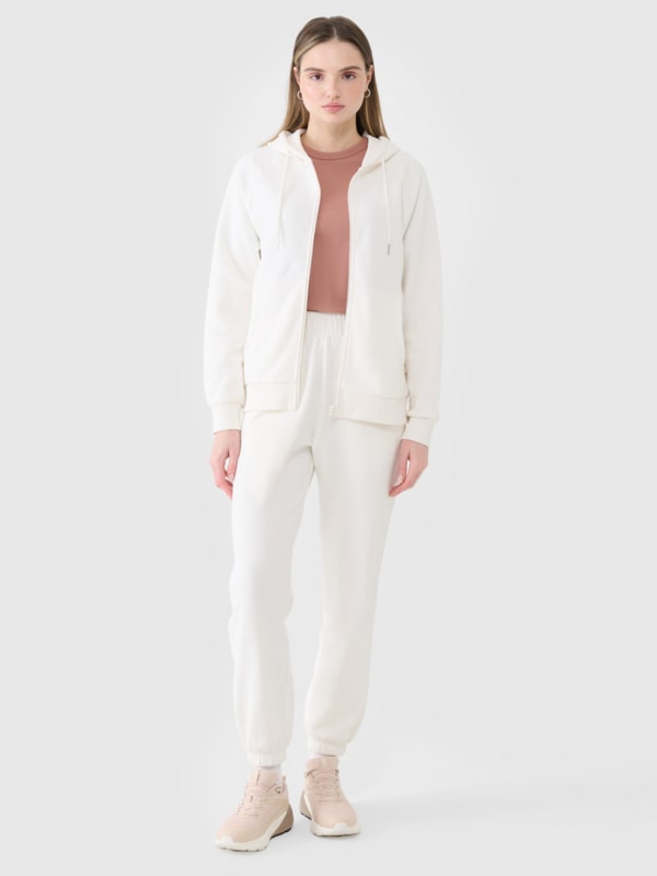 Pantalones de Chándal Jogger para Mujer - Blanco - 4FWSS25TTROF1013