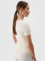 Camiseta Slim plain mujer - blanco 4FWSS25TTSHF1990 Blanco