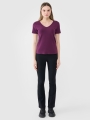 Camiseta Slim plain mujer - violeta 4FWSS25TTSHF1990 violeta