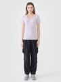 Camiseta Slim plain mujer - violeta 4FWSS25TTSHF1990 violeta