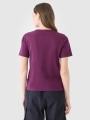 Camiseta lisa regular de mujer - violeta 4FWSS25TTSHF1991 violeta