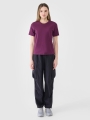 Camiseta lisa regular de mujer - violeta 4FWSS25TTSHF1991 violeta