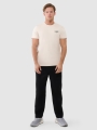 Camiseta regular de hombre con estampado - beige 4FWSS25TTSHM1974 Beige