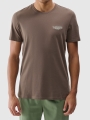 Camiseta regular de hombre con estampado - marrón 4FWSS25TTSHM1974 marrón