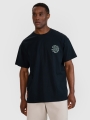 Camiseta oversize de hombre con estampado - negro 4FWSS25TTSHM1979 negro